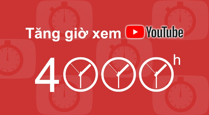 Mua 4000 giờ xem YouTube