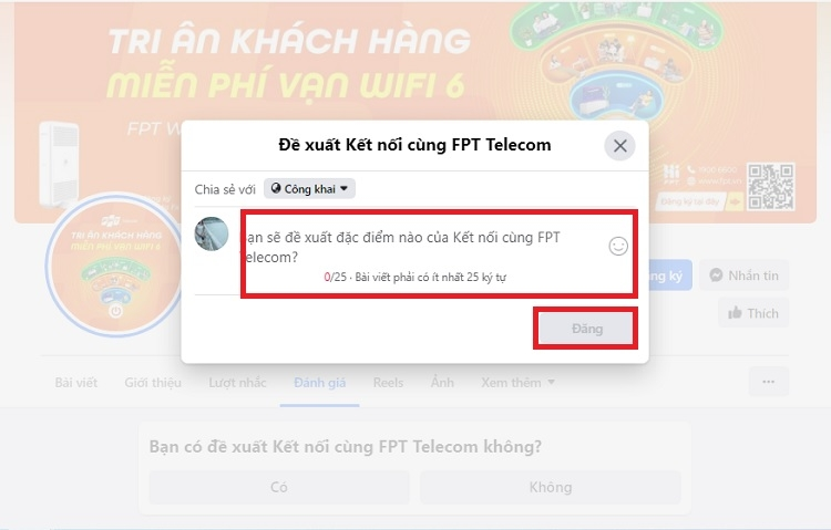 Tăng đánh giá 5 sao page Facebook