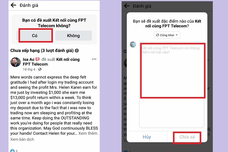 Tăng đánh giá 5 sao page Facebook