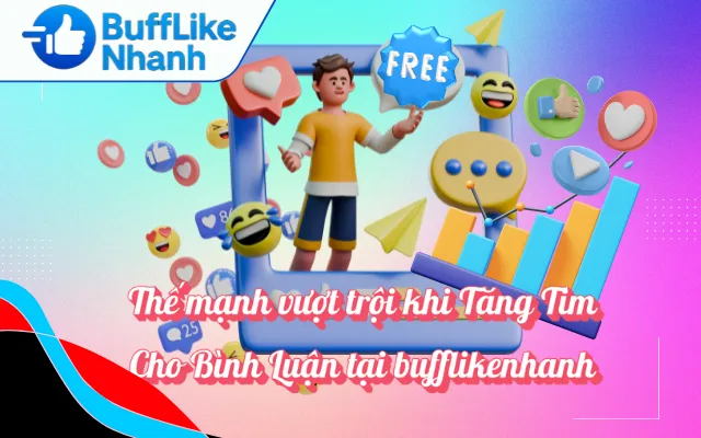 buff tim cho bình luận 