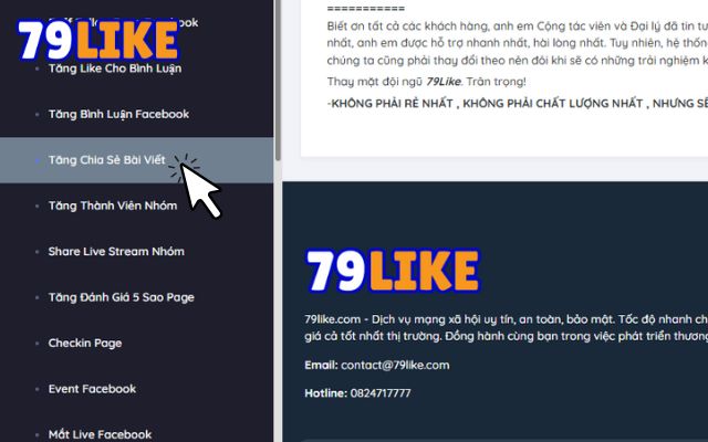 hack chia sẻ bài viết facebook