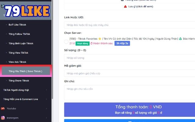 hack Yêu Thích Tik Tok