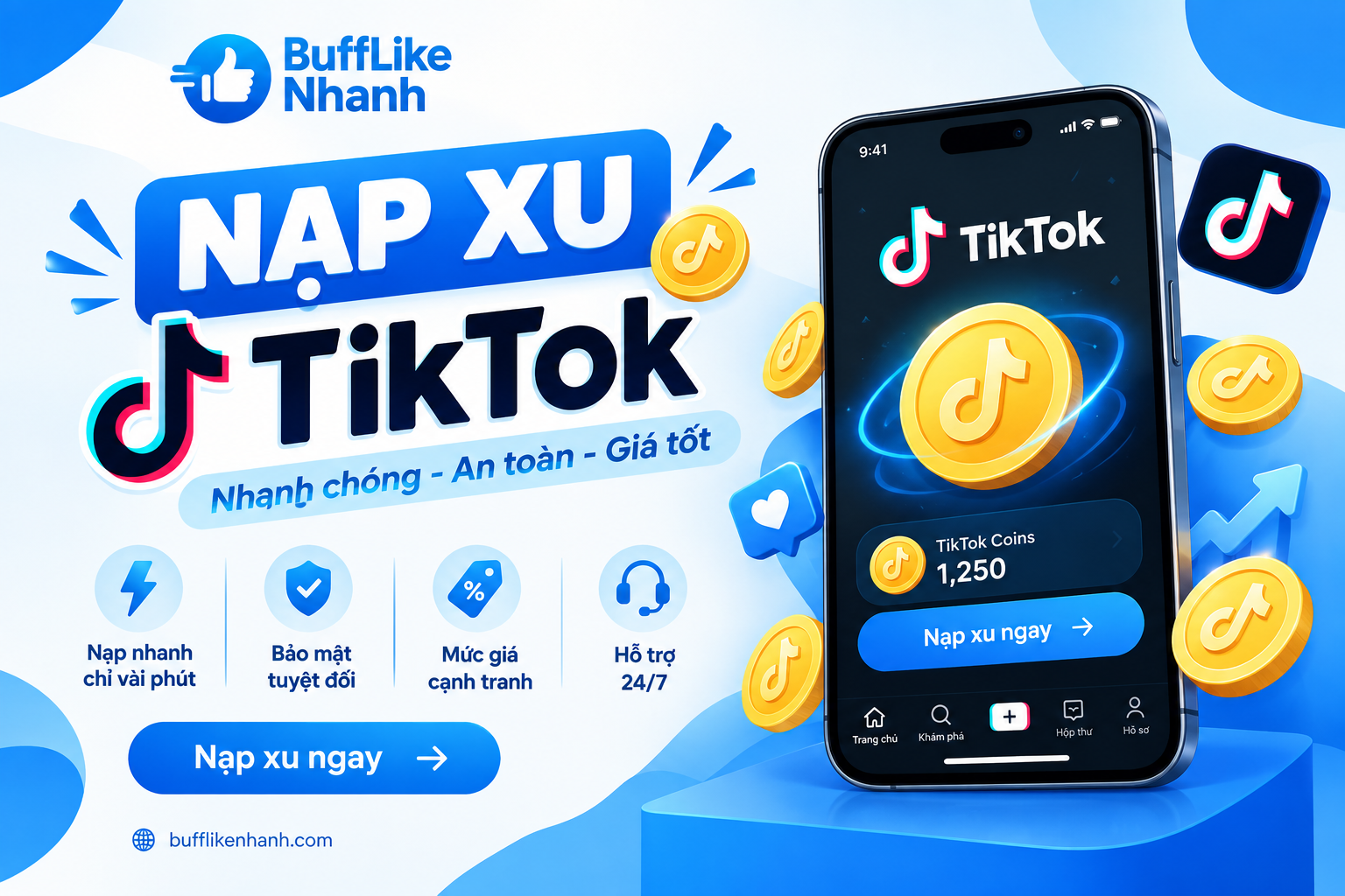 nạp xu t&oacute;p t&oacute;p