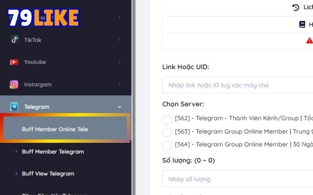 tăng Member Online Telegram